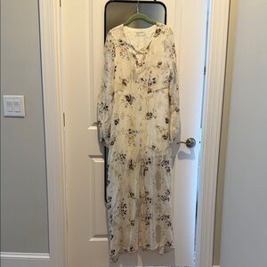 Elegant Floral Long Sleeve Dress